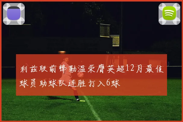 利兹联前锋勒温荣膺英超12月最佳球员助球队连胜打入6球